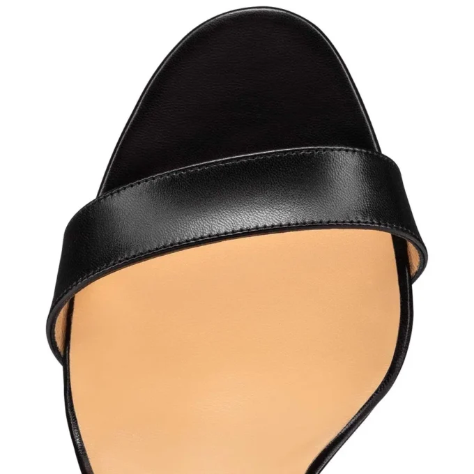 Choca Lux – 120 Mm Strappy Sandals – Kid Leather – Black – Women Choca Lux – 120 Mm Strappy Sandals – Kid Leather – Black – Women