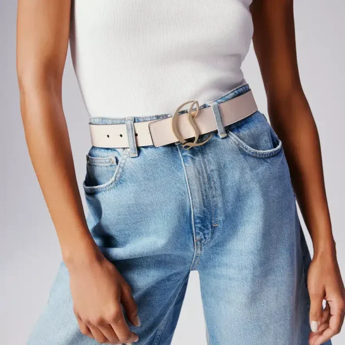 Cl Logo – Belt – Calf Leather – Leche