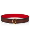 Cl Logo – Belt – Patinated Calf Leather – Havane