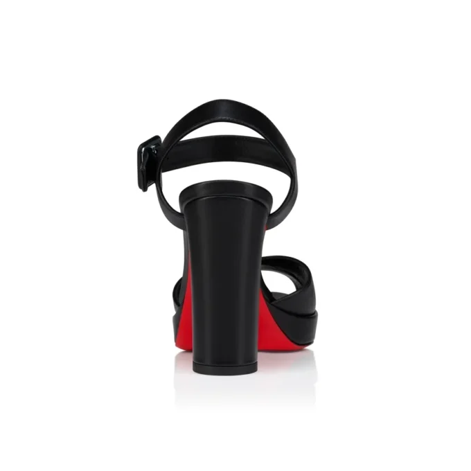 Cora – 100 Mm Sandals – Lamb Nappa Leather – Black – Women