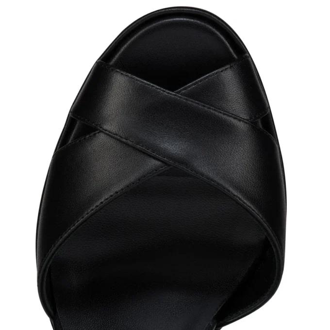 Cora – 100 Mm Sandals – Lamb Nappa Leather – Black – Women