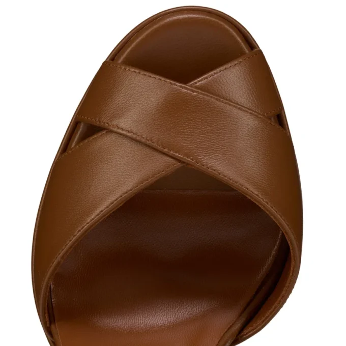 Cora – 100 Mm Sandals – Lamb Nappa Leather – Cuoio – Women Cora – 100 Mm Sandals – Lamb Nappa Leather – Cuoio – Women