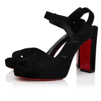 Cora – 100 Mm Sandals – Veau Velours – Black – Women