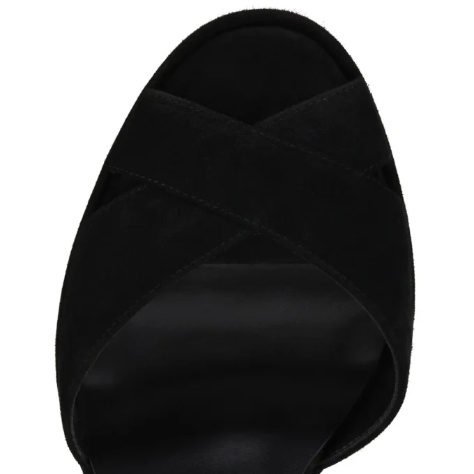 Cora – 100 Mm Sandals – Veau Velours – Black – Women