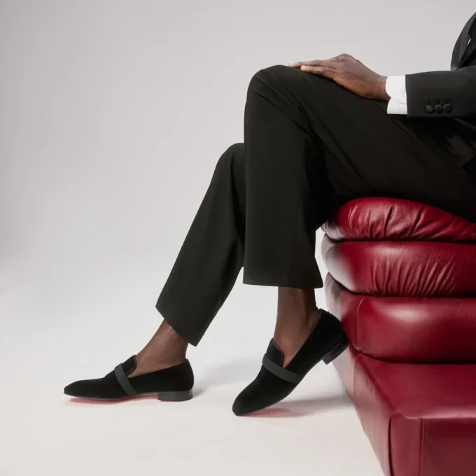 Dandydeco – Loafers – Velvet – Black – Men