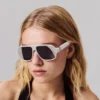 Diamond Roller Lb0032 – Sunglasses – Acetate – White Smoke