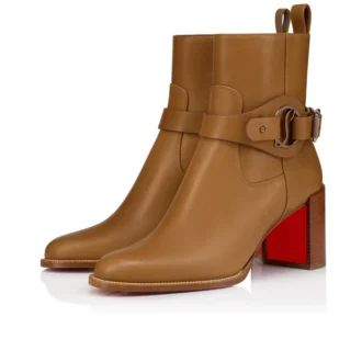 Dianouchette – 70 Mm Low Boots – Waxed Calf Leather – Terra – Women