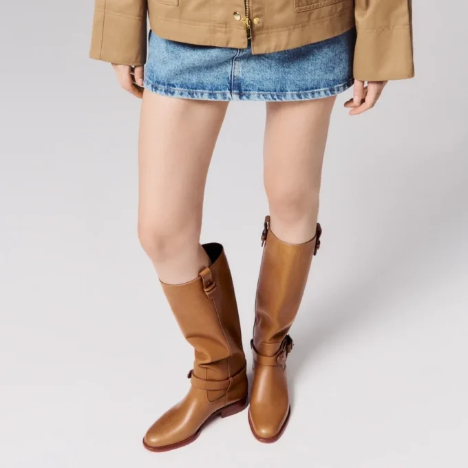 Dianouchette Botta – Boots – Waxed Calf Leather – Terra – Women