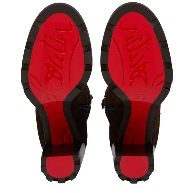 Dianouchette Lug – 100 Mm Low Boots – Reversed Calf Leather – Cafe – Women