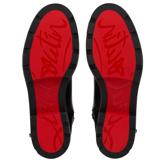 Dianouchette Lug – Low Boots – Waxed Calf Leather – Black – Women