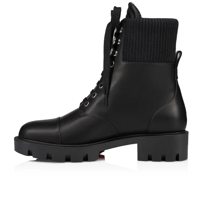 En Hiver Lug – Low Boots – Calf Leather – Black – Women