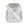 Explorafunk – Backpack – Calf Leather, Glitter and Suede – White