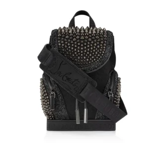 Explorafunk Small – Backpack – Fabric, Veau Velours and Spikes – Black Explorafunk Small – Backpack – Fabric, Veau Velours and Spikes – Black