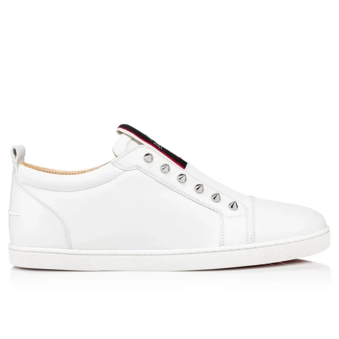 F.A.V Fique a Vontade – Slip-On Sneakers – Calf Leather – White – Men