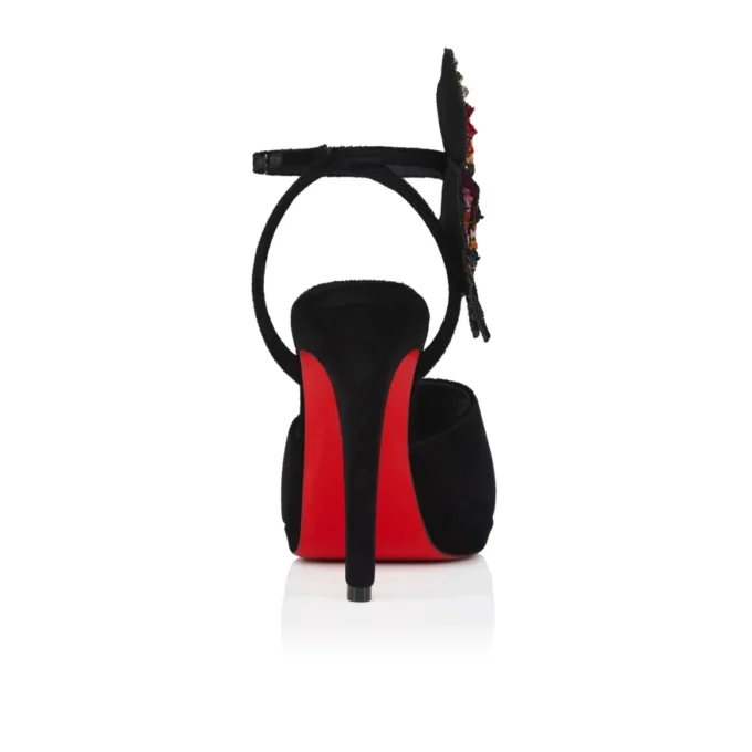 Farfa Luna – 120 Mm Strappy Sandals – Velvet – Black – Women