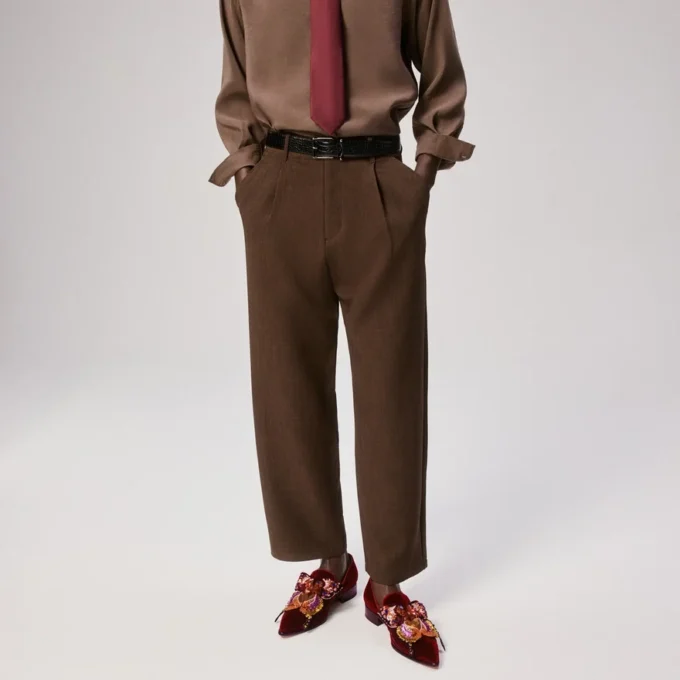 Farfajour – Loafers – Velvet – Burgundy – Men