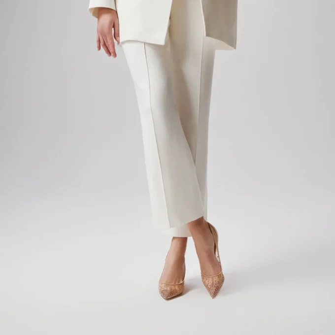 Follies Strass – 85 Mm Pumps – Mesh and Suede – Light Silk – Women Follies Strass – 85 Mm Pumps – Mesh and Suede – Light Silk – Women