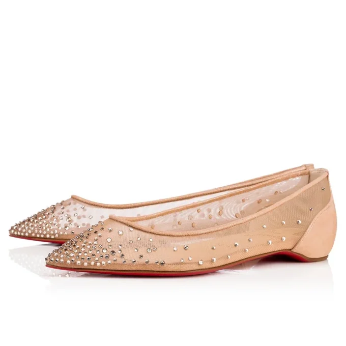 Follies Strass – Ballerinas – Mesh, Suede Calf and Strass – Light Silk – Women Follies Strass – Ballerinas – Mesh, Suede Calf and Strass – Light Silk – Women