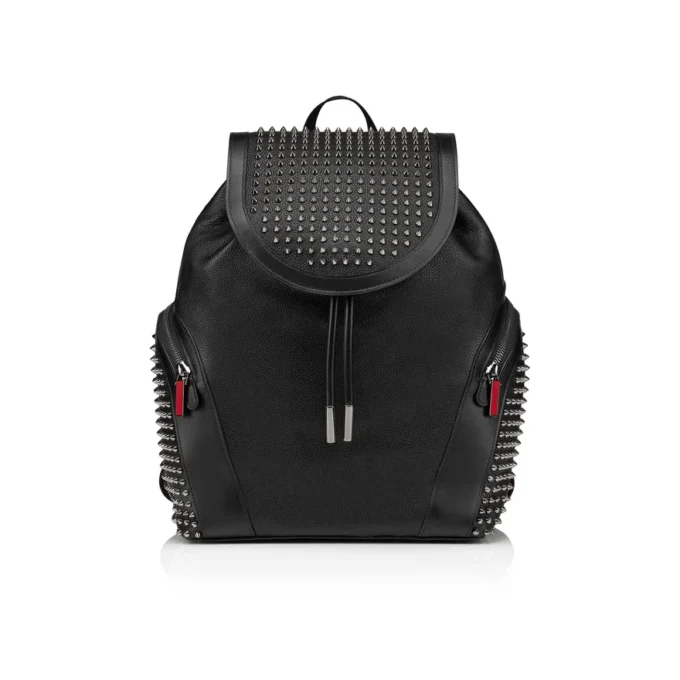 Funky – Backpack – Calf Leather and Spikes – Black