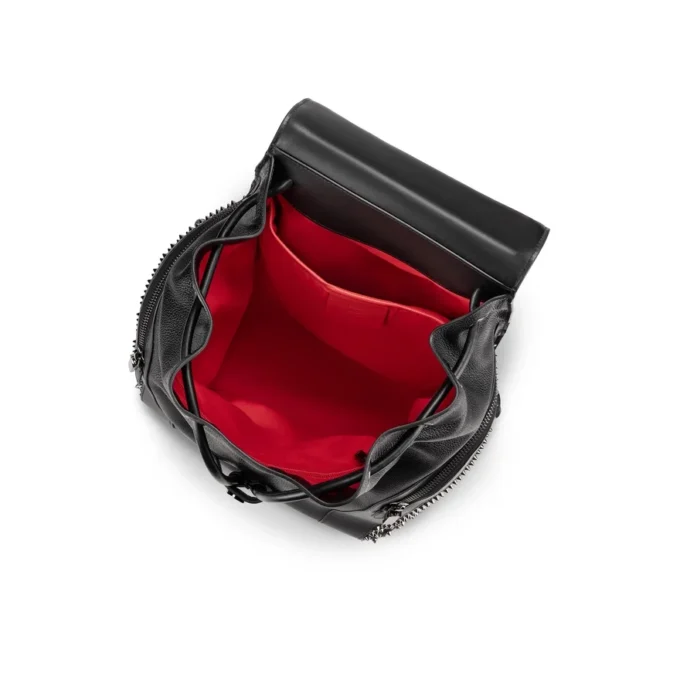 Funky – Backpack – Calf Leather and Spikes – Black