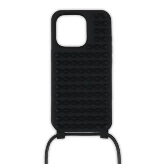 Funky – Phone Case – Rubber and Calf Leather – Black
