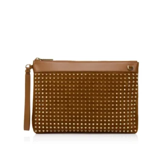 Funky – Pouch – Reversed Calf Leather and Spikes – Rhea
