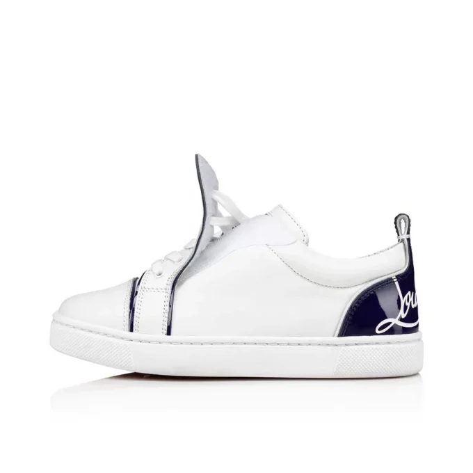 Funnyto – Low-Top Sneakers – Calf Leather – Blue – Kids
