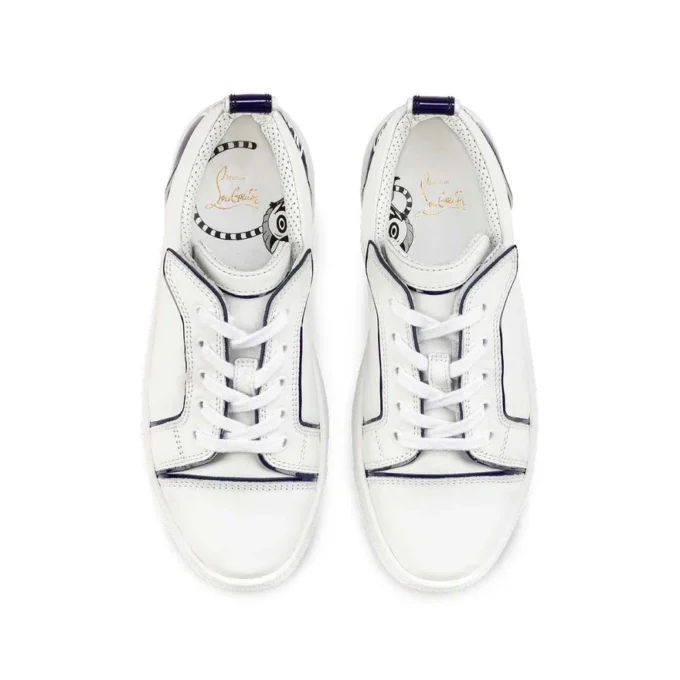 Funnyto – Low-Top Sneakers – Calf Leather – Blue – Kids