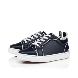 Funnyto – Low-Top Sneakers – Calf Leather – Navy – Kids