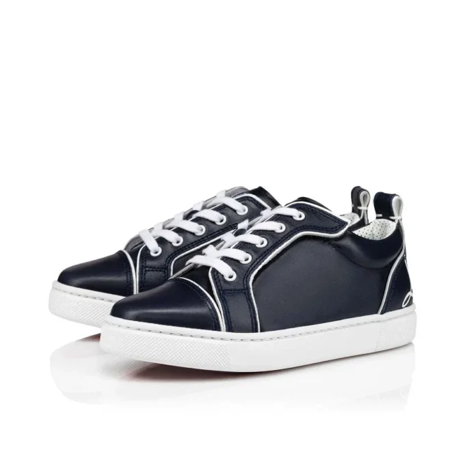 Funnyto – Low-Top Sneakers – Calf Leather – Navy – Kids
