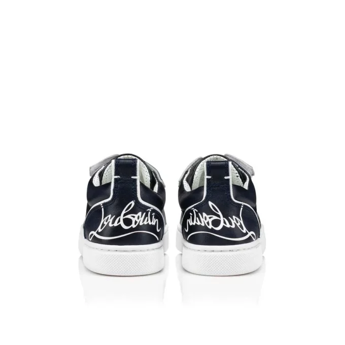 Funnyto – Low-Top Sneakers – Calf Leather – Navy – Kids