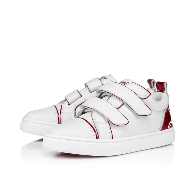 Funnyto Scratch – Sneakers – Calf Leather and Patent Calf Leather Psychic – Bianco – Kids