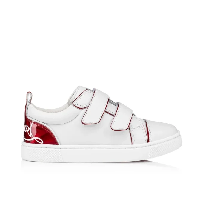 Funnyto Scratch – Sneakers – Calf Leather and Patent Calf Leather Psychic – Bianco – Kids