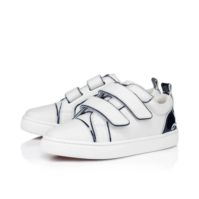 Funnyto Scratch – Sneakers – Patent Calf Leather – Bianco – Kids Funnyto Scratch – Sneakers – Patent Calf Leather – Bianco – Kids
