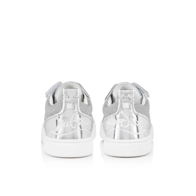 Funnyto – Sneakers – Glittered Calf Leather – Silver – Kids