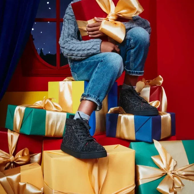 Funnytopi Black Veau Velours – Shoes – Kids Unisex