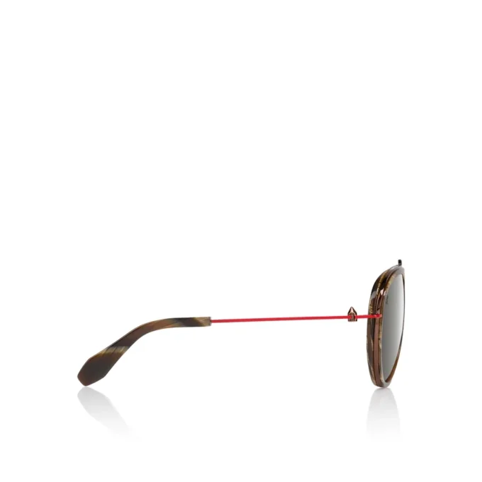 Greggo Lb0004 – Sunglasses – Metal – Brown Horn