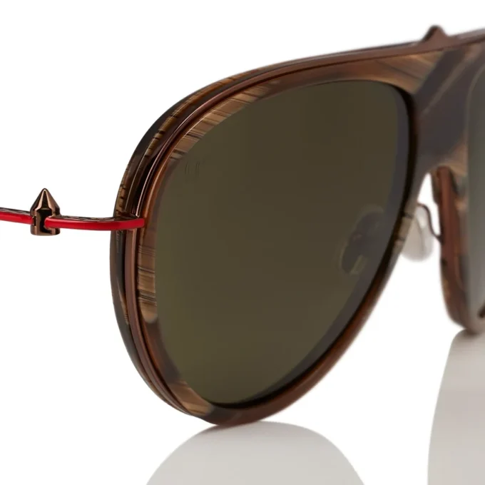 Greggo Lb0004 – Sunglasses – Metal – Brown Horn