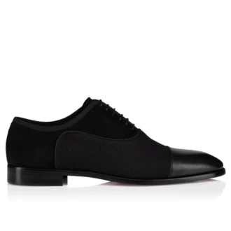 Greggory – Oxfords – Calf Leather, Cotton Twill and Veau Velours – Black – Men