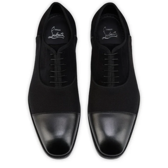 Greggory – Oxfords – Calf Leather, Cotton Twill and Veau Velours – Black – Men Greggory – Oxfords – Calf Leather, Cotton Twill and Veau Velours – Black – Men