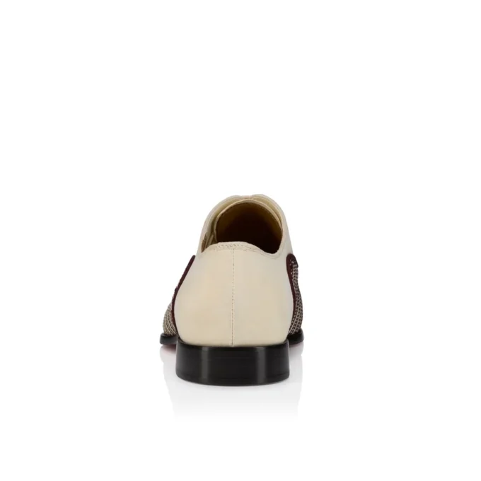 Greggory – Oxfords – Calf Leather, Twill Weave and Suede Leather – White and Brown – Men Greggory – Oxfords – Calf Leather, Twill Weave and Suede Leather – White and Brown – Men
