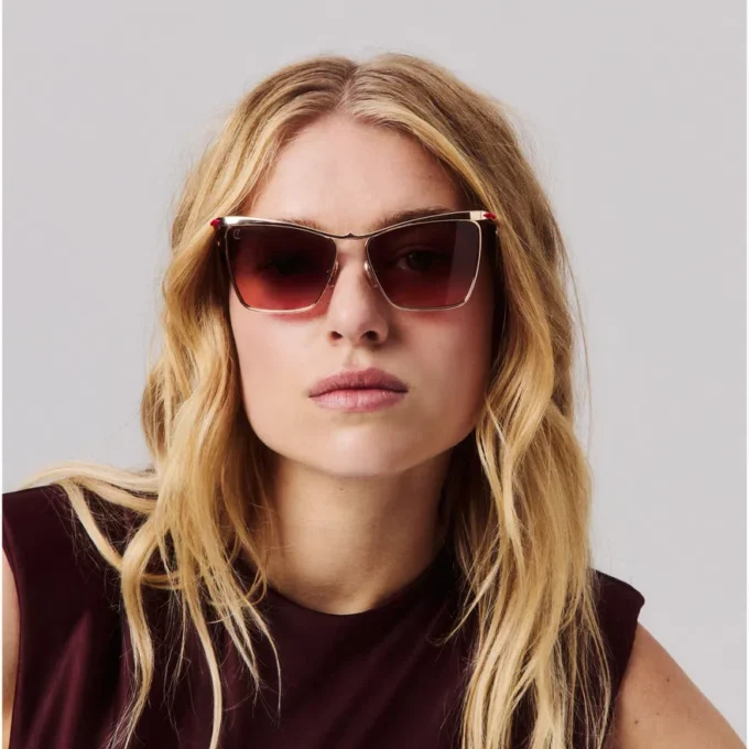 Hot Chick Lb0020 – Sunglasses – Metal – Gold Smoke