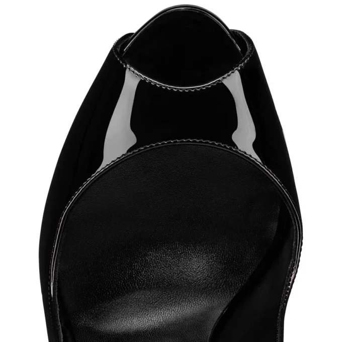 Hot Chick Sling Alta – 120 Mm Slingback Pumps – Patent Calf Leather – Black – Women