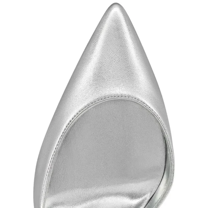 Iriza – 100 Mm Pumps – Laminated Nappa Leather – Silver – Women