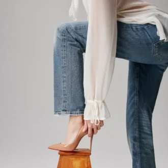 Iriza – 100 Mm Pumps – Patent Calf Leather – Blush – Women