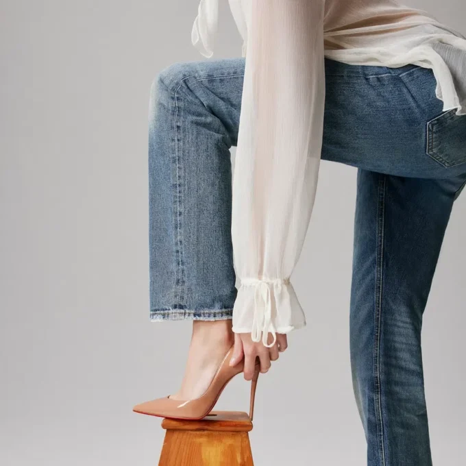 Iriza – 100 Mm Pumps – Patent Calf Leather – Blush – Women