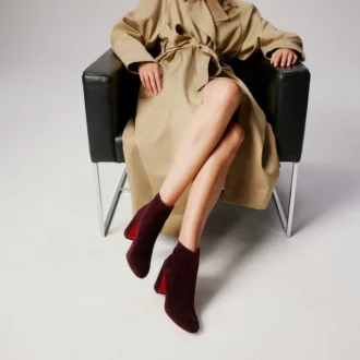 Jane Booty – 85 Mm Low Boots – Veau Velours – Amara – Women