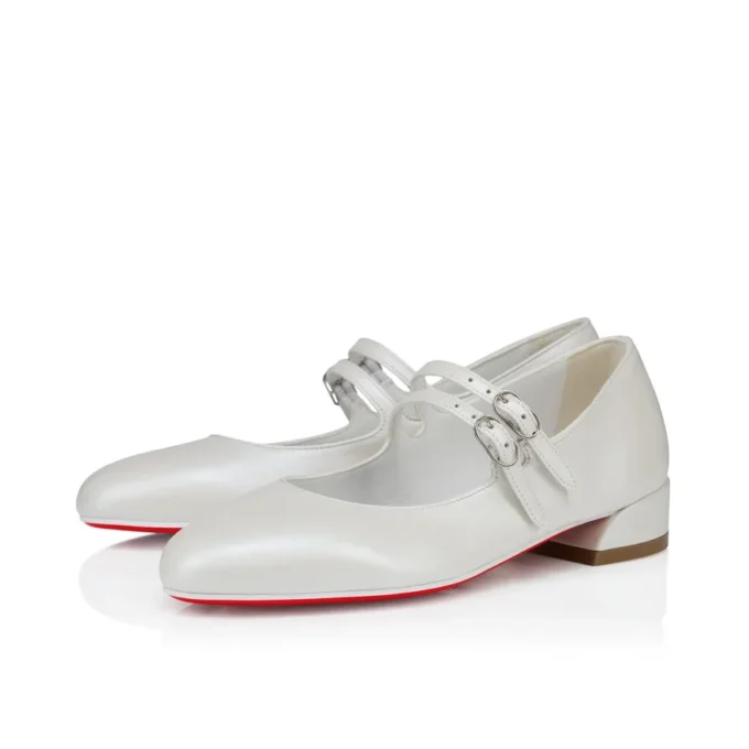 Jane Fille – Ballerinas – Pearlescent Nappa Leather – Bianco – Kids Jane Fille – Ballerinas – Pearlescent Nappa Leather – Bianco – Kids