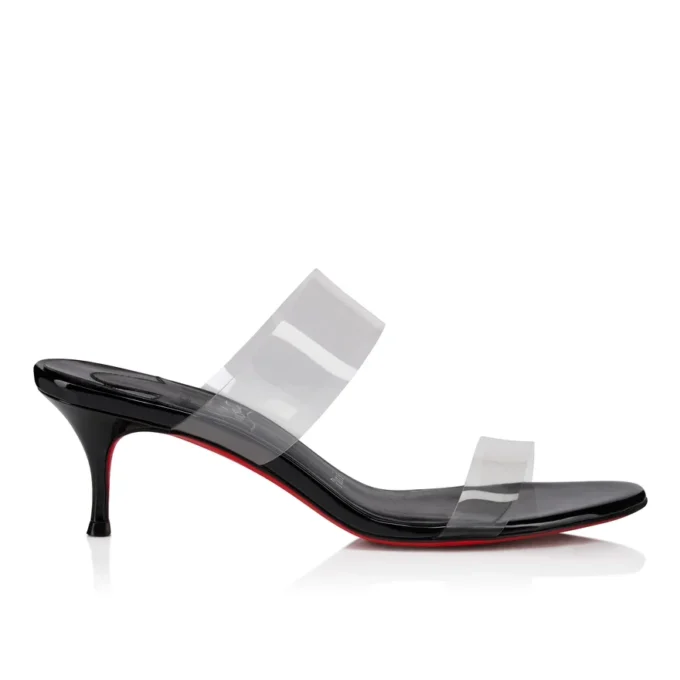 Just Nothing – 55 Mm Mules – Tpu and Patent Calf Leather – Black – Women