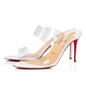 Just Nothing – 84 Mm Mules – Patent Calf and Pvc – Bianco